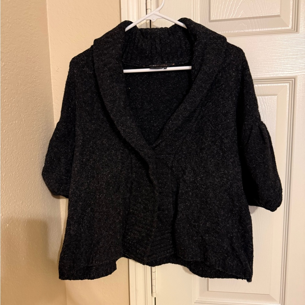BCBG Dark Grey sweater jacket